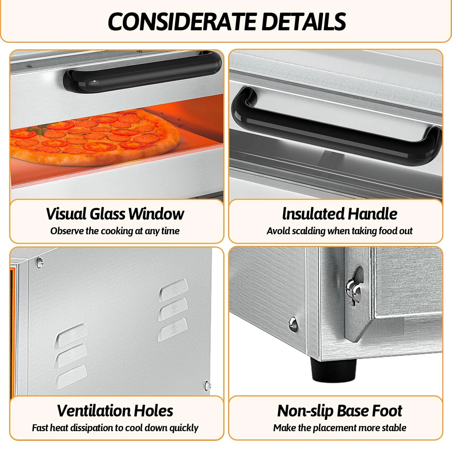 Electric Pizza Oven 2 Deck 2 Tray with 2 Stone - 2AMS (Stone Size: 20x20 inch.) — view 4