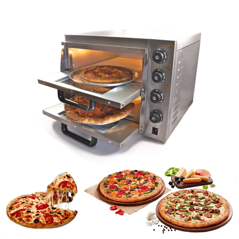 Electric Pizza Oven 2 Deck 2 Tray with 2 Stone - HS2S (Stone Size: 16x16 inch.) — view 3