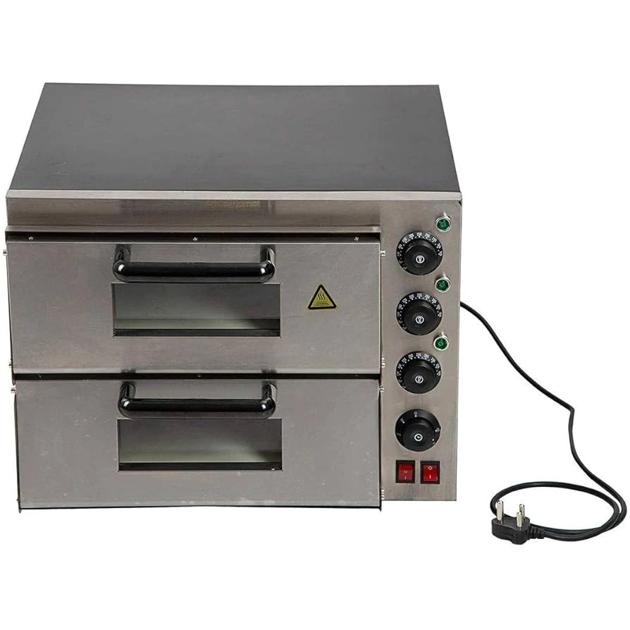 Electric Pizza Oven 2 Deck 2 Tray with 2 Stone - HS2S (Stone Size: 16x16 inch.) — view 4