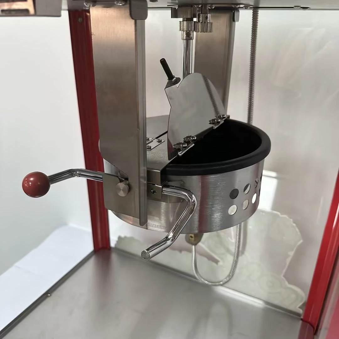 Electric Popcorn Machine with Side Compartments & Toughened Glass - MS Red Body — view 4