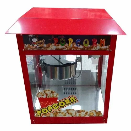Electric Popcorn Machine with Toughened Glass - MS Red Body — view 6