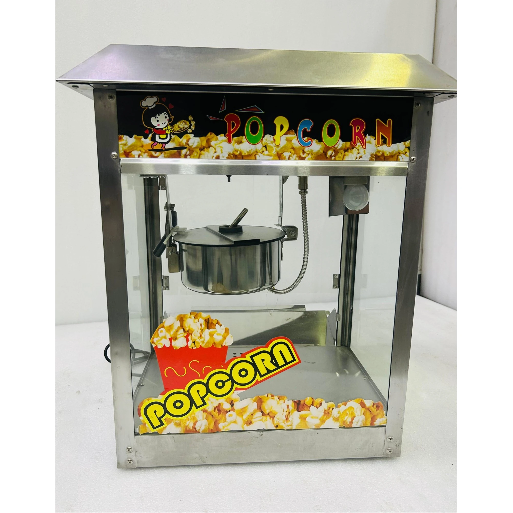 Electric Popcorn Machine with Toughened Glass - SS Body — view 8
