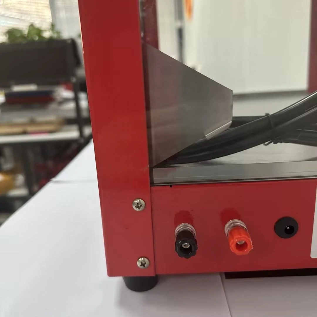 Gas Popcorn Machine with Toughened Glass - MS Red Body with Black Top — view 4