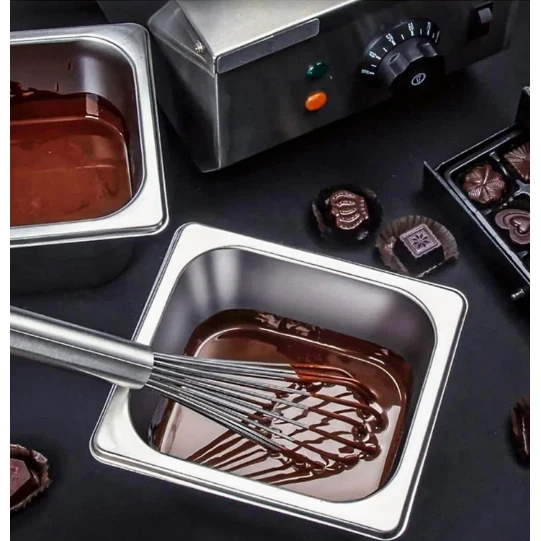 Electric Choco/Cheese Melter - 2 Compartments (2 GN Pans of 1/6 150mm ~ 2.25L/Pan) — view 4