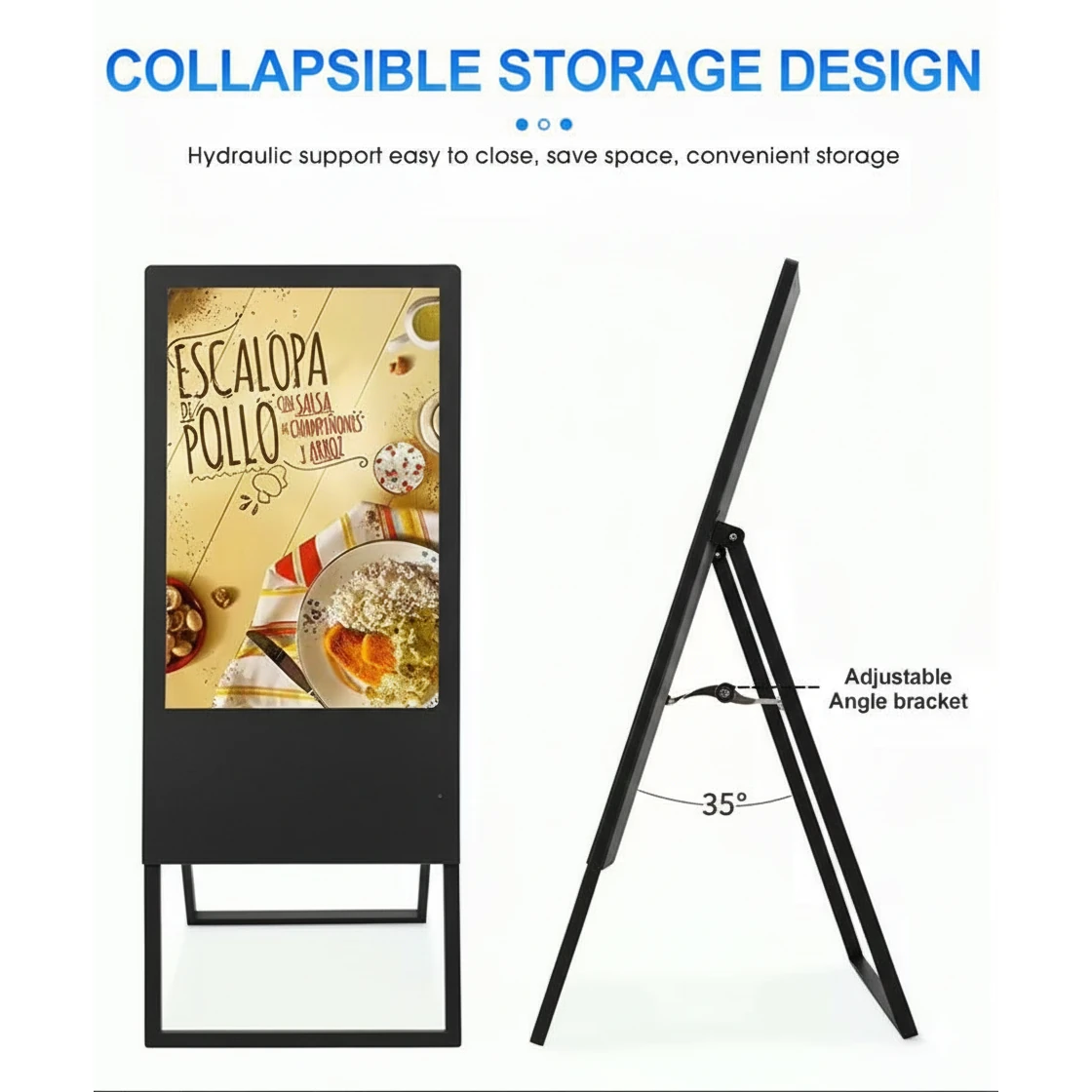 Digital LED Advertising Screen 43" (108cm) with Wooden Packing - Android OS | Wifi | Bluetooth | USB | Ultra HD — view 7