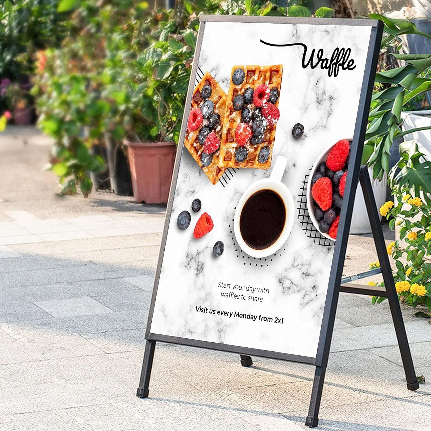 LED Display Standee - MS Black A1 Size | Vinyl Paper Insert Method | Display Area: 60x90cm — view 3