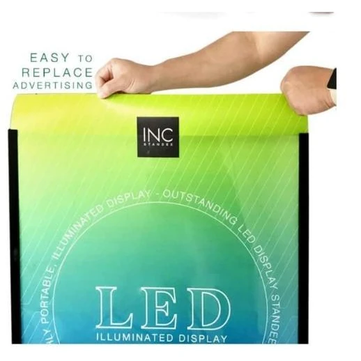 LED Display Standee - MS Black A1 Size | Vinyl Paper Insert Method | Display Area: 60x90cm — view 5