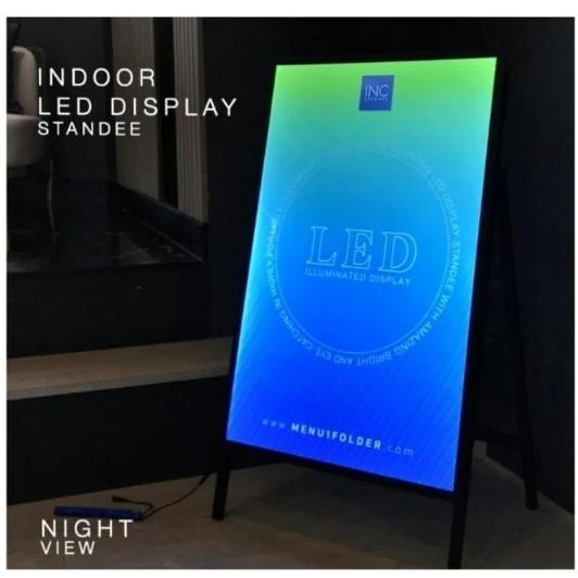 LED Display Standee - MS Black A1 Size | Vinyl Paper Insert Method | Display Area: 60x90cm — view 6