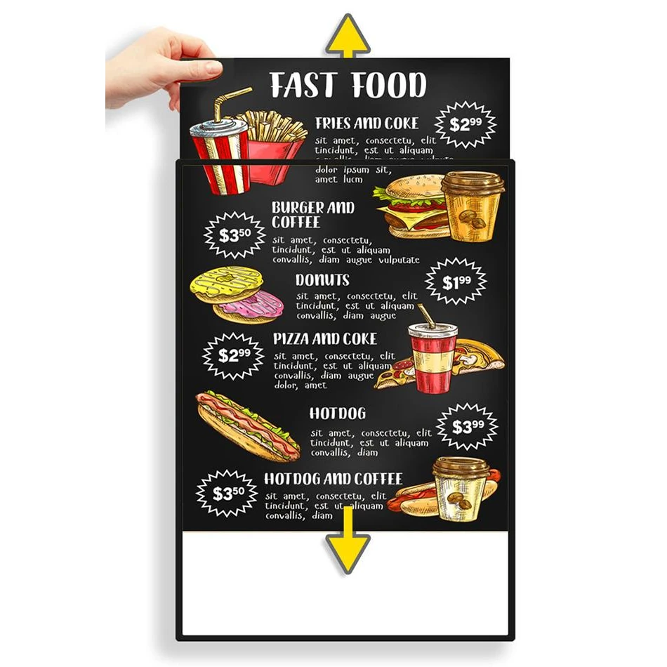 LED Display Standee - MS Black A2 Size with Adjustable Angle & Height | Vinyl Paper Insert Method | Display Area: 60x40cm — view 5