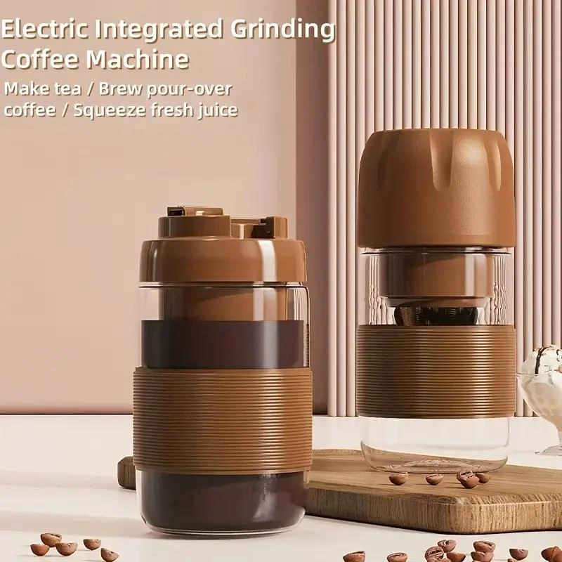 Electric Portable Coffee Bean Grinder / Filter Coffee Maker — view 5