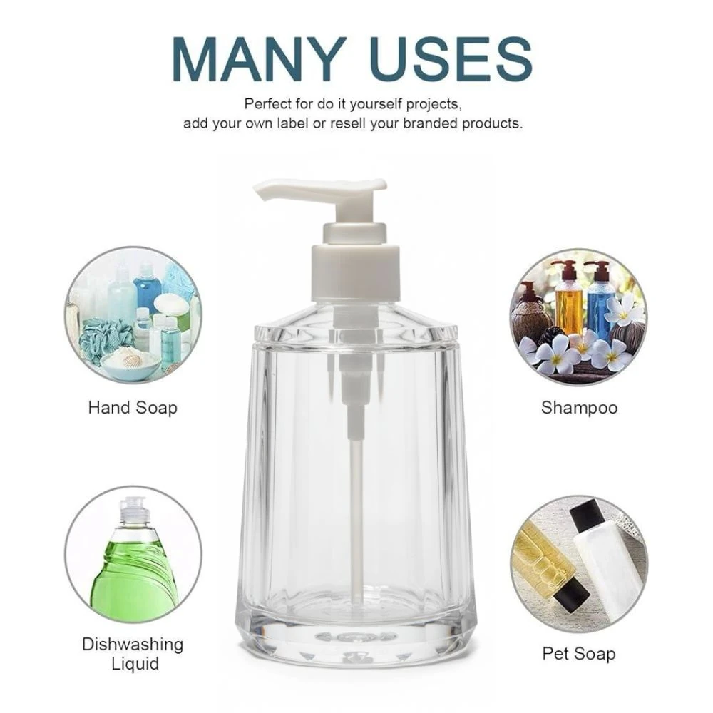 PC Crystal Soap Dispenser - 250ml | Tapered Cone Shape — view 4