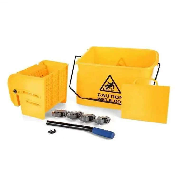 MS Handle Single Bucket Mop Wringer Trolley - 20L | Virgin Plastic Body — view 3