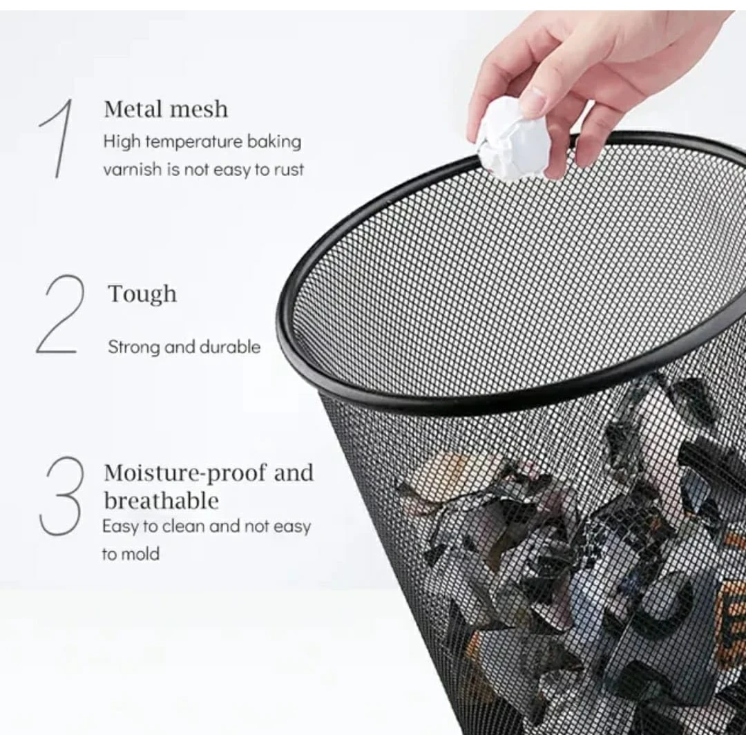 MS Black Wastebin — view 3