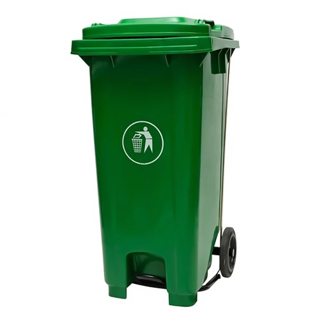 Plastic Dustbin with Wheels & Pedal