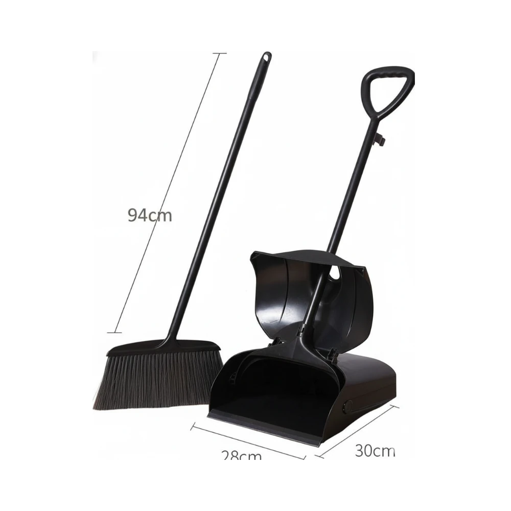 Plastic Dustpan with Broom — view 2