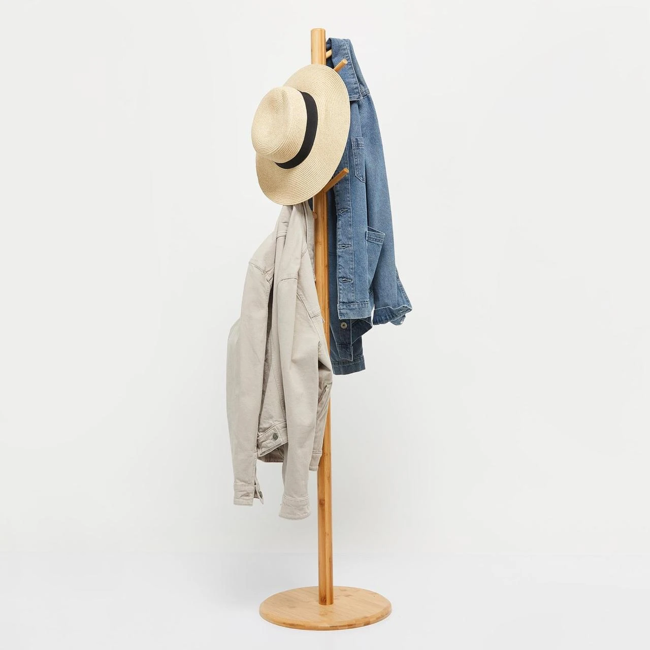 Wooden Jacket/Coat/Cloth Hanger with Stand — view 3