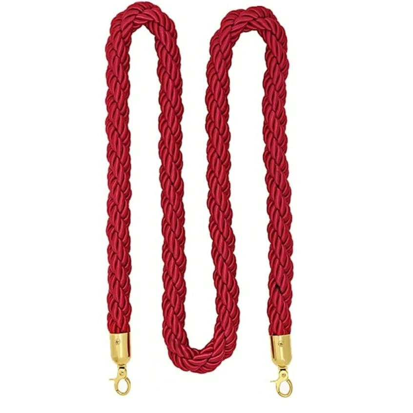 Black + Golden Queue Manager with Top Ball & Red Premium Twisted Rope - (Loose: 2 Poles + 1 Rope ; 1 Carton: 20 Poles + 10 Ropes) | Single pc Box Packing for Poles — view 8