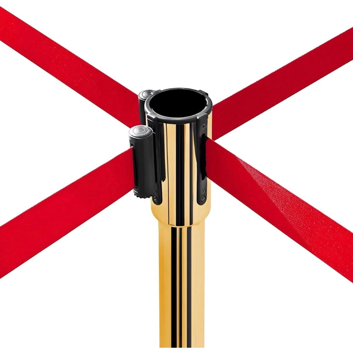 Golden Queue Manager with Red Tape - (Loose: 2 Poles With Red Tape ; 1 Carton: 20 Poles with Red Tape) | Single pc Box Packing for Poles — view 7