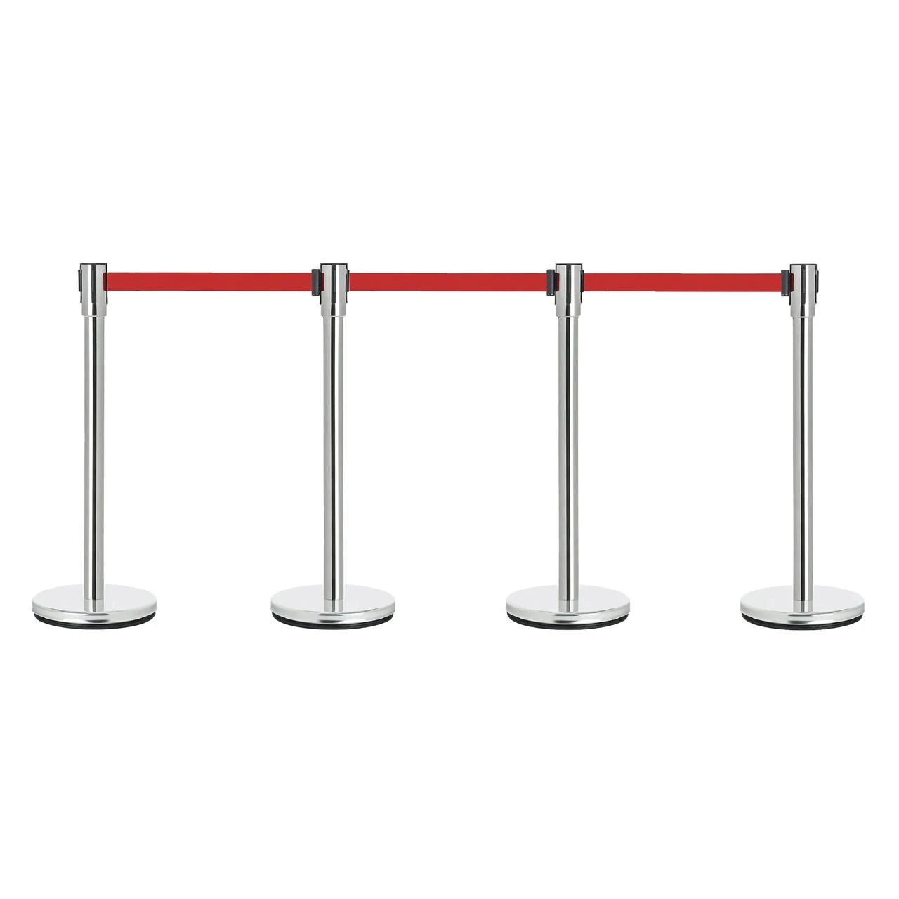 Silver Queue Manager with Red Tape - (Loose: 2 Poles With Red Tape ; 1 Carton: 20 Poles with Red Tape) | Single pc Box Packing for Poles — view 8