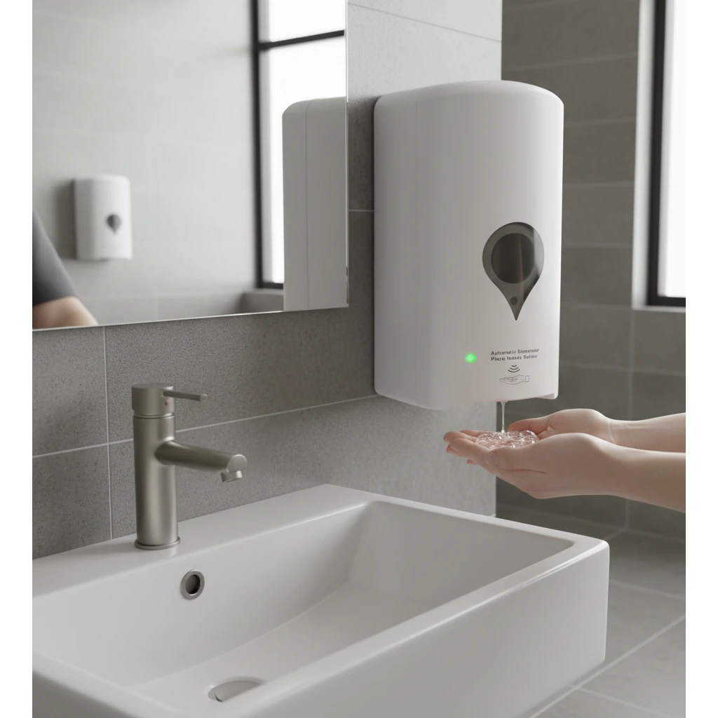 Plastic Automatic Rechargeable Soap Dispenser with Sensor (2 in 1 Battery + Adapter) - 1000ml — view 3