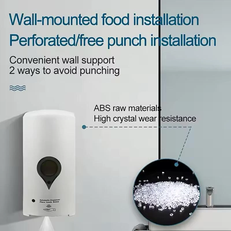 Plastic Automatic Rechargeable Soap Dispenser with Sensor (2 in 1 Battery + Adapter) - 1000ml — view 5