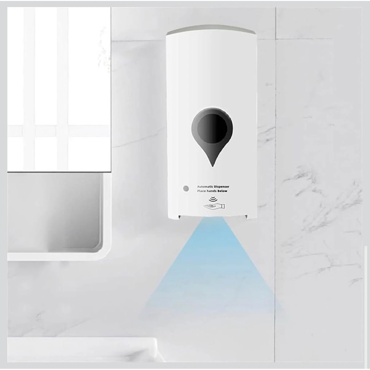 Plastic Automatic Rechargeable Soap Dispenser with Sensor (2 in 1 Battery + Adapter) - 1000ml — view 6