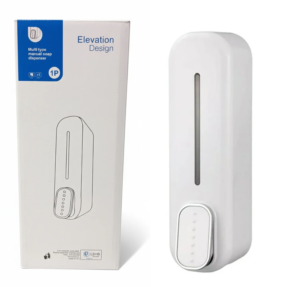 Plastic Soap Dispenser with Manual Press Function - 350ml | Slim Body — view 8