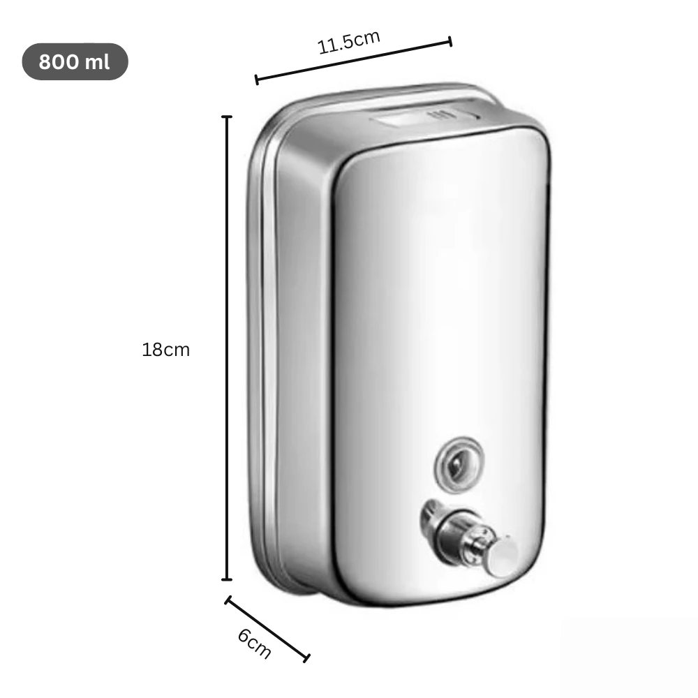 SS Soap Dispenser with Manual Press Function - 800ml — view 2