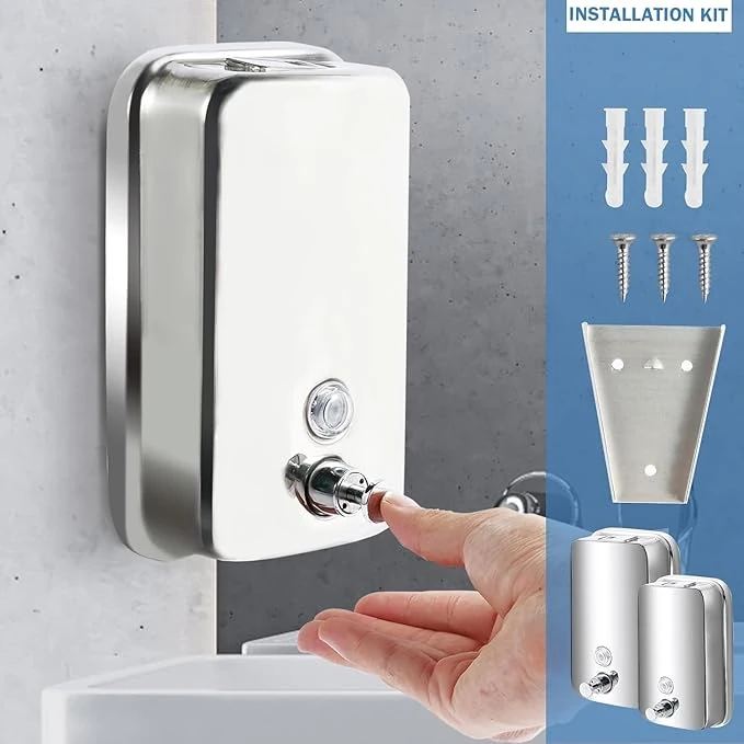 SS Soap Dispenser with Manual Press Function - 800ml — view 5