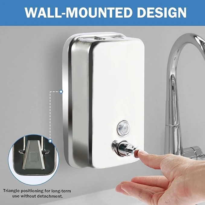 SS Soap Dispenser with Manual Press Function - 800ml — view 6