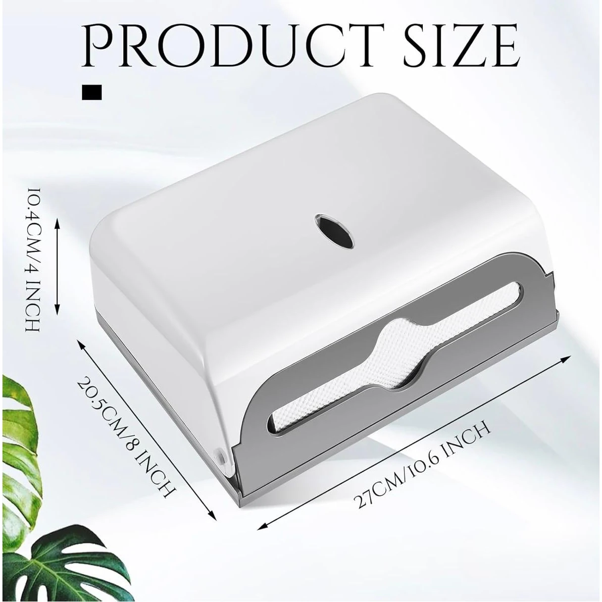 Plastic Heavy Wall Mountable Rectangle Tissue Holder — view 2