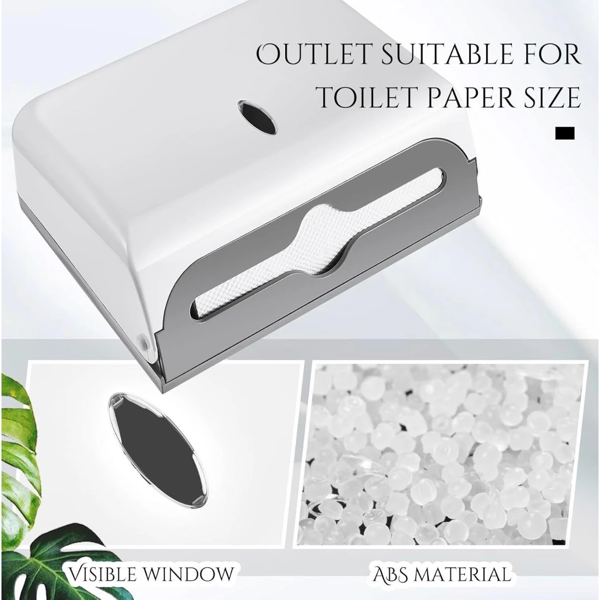 Plastic Heavy Wall Mountable Rectangle Tissue Holder — view 7