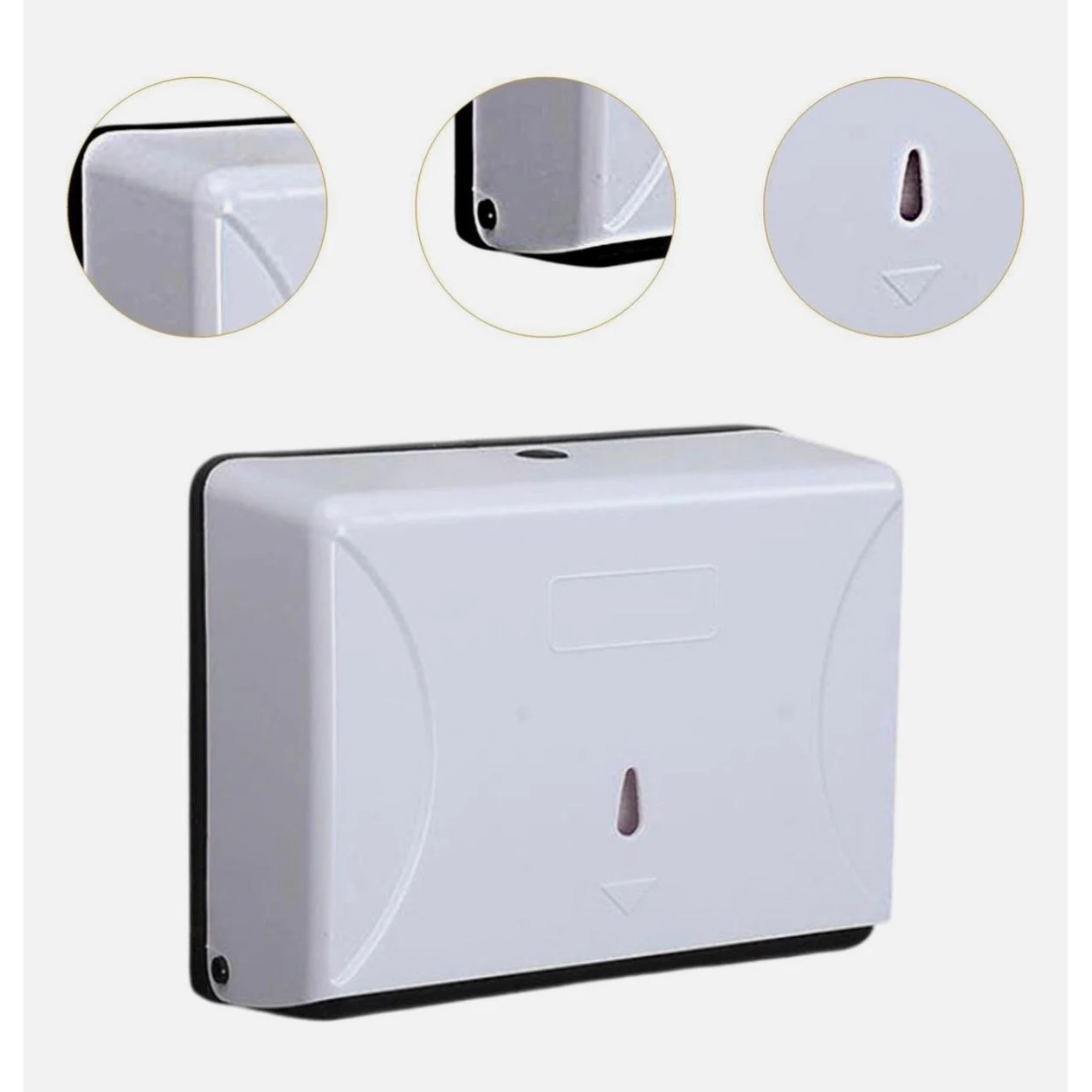 Plastic Regular Wall Mountable Rectangle Tissue Holder — view 7