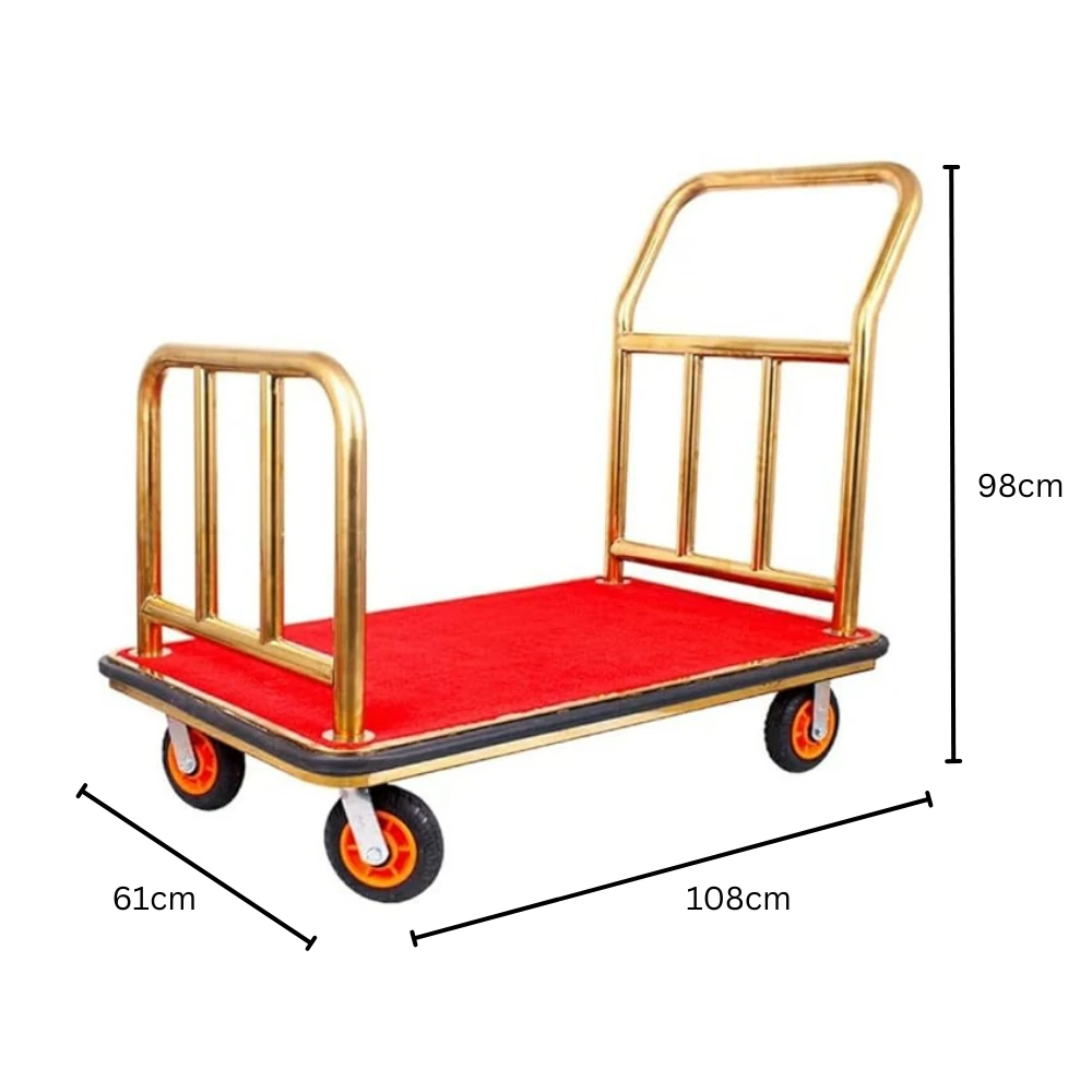 Rectangle Luggage Trolley with Heavy 15cm Diamater Wheels — view 2