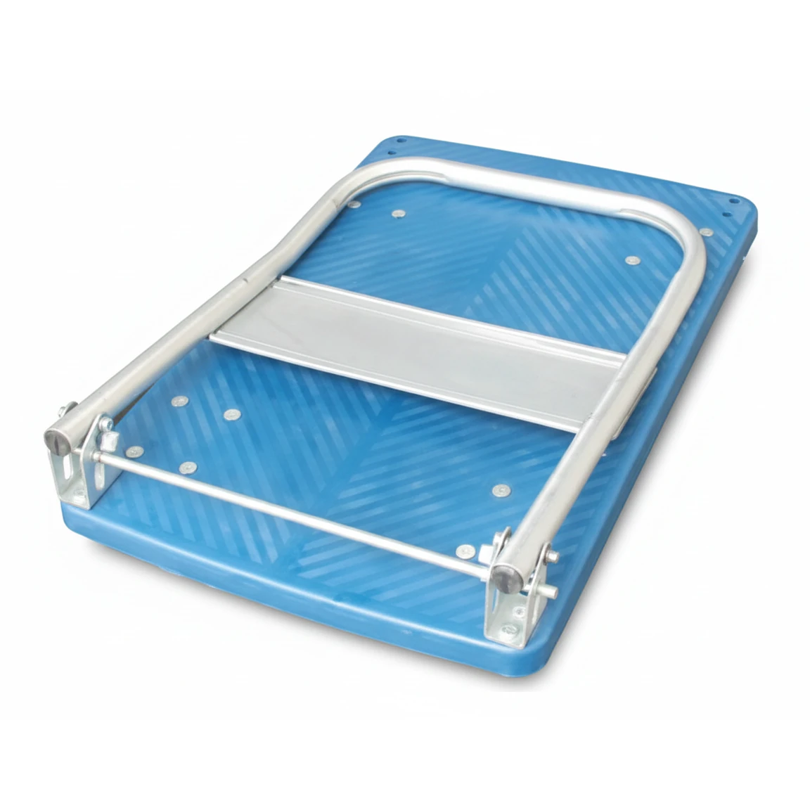 Regular Fibre Based Foldable Rectangle Blue Cart Trolley — view 4
