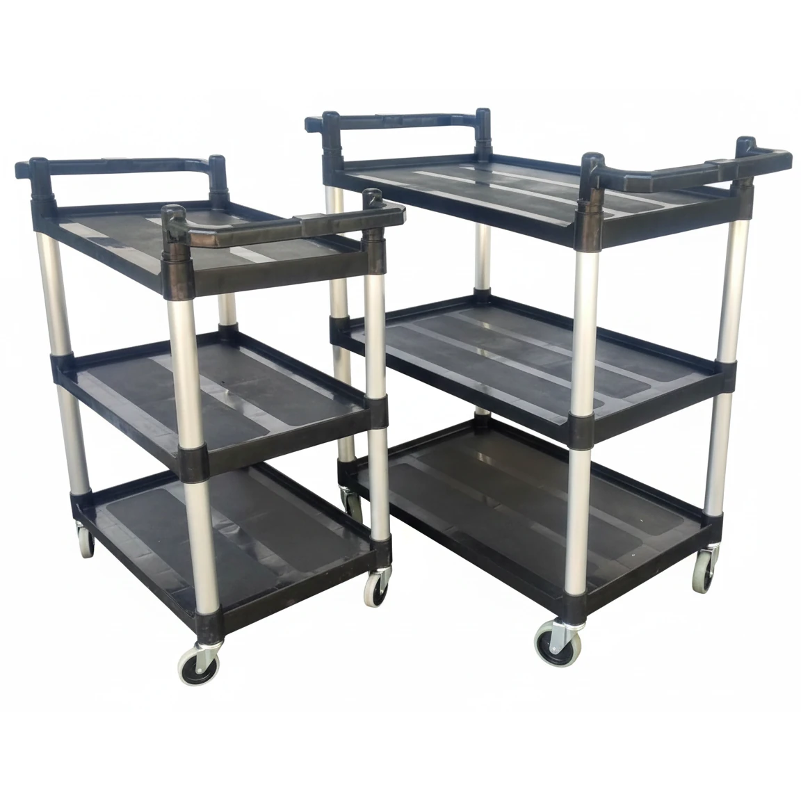 ABS Plastic Black 3 Layer Service Trolley — view 6