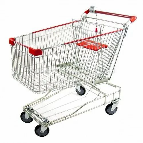 Extra Coated Aluminium Super Market Shopping Cart Trolley
