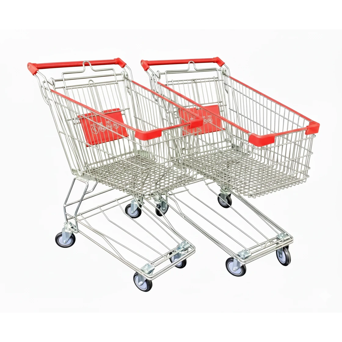 Extra Coated Aluminium Super Market Shopping Cart Trolley — view 8