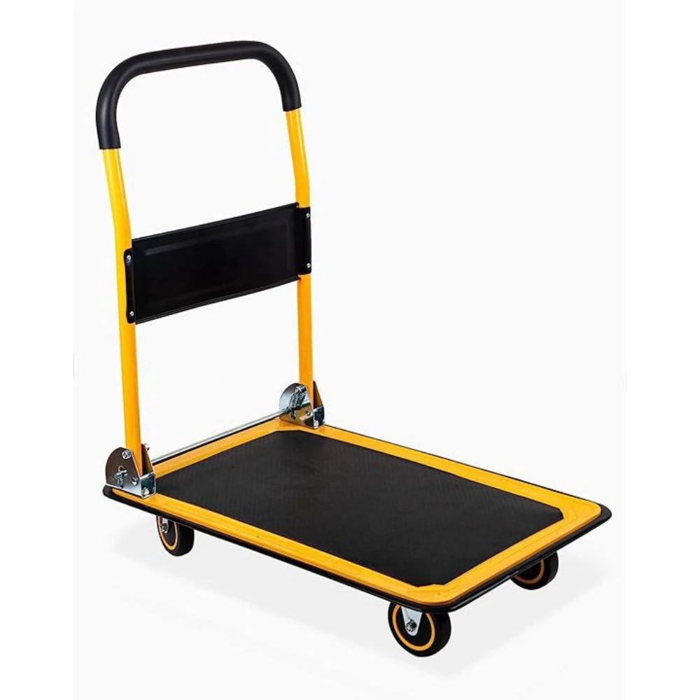 Premium Metal Foldable Yellow Cart Trolley