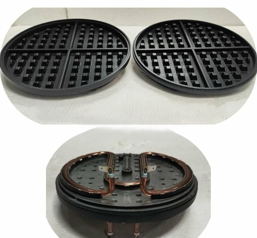 Spares for Electric Round Waffle Maker – Up + Down Plate with Element/Coil — view 3