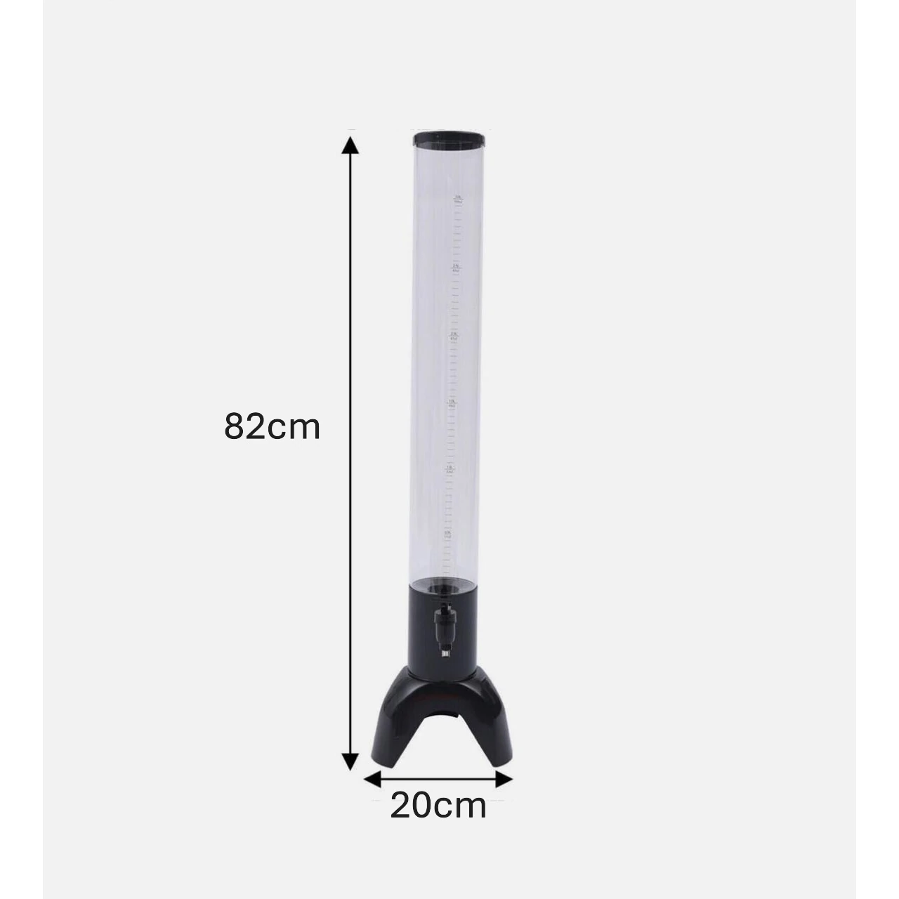 Beer Tower Long with Metal Base & Ice Tube - 3L | Black — view 2