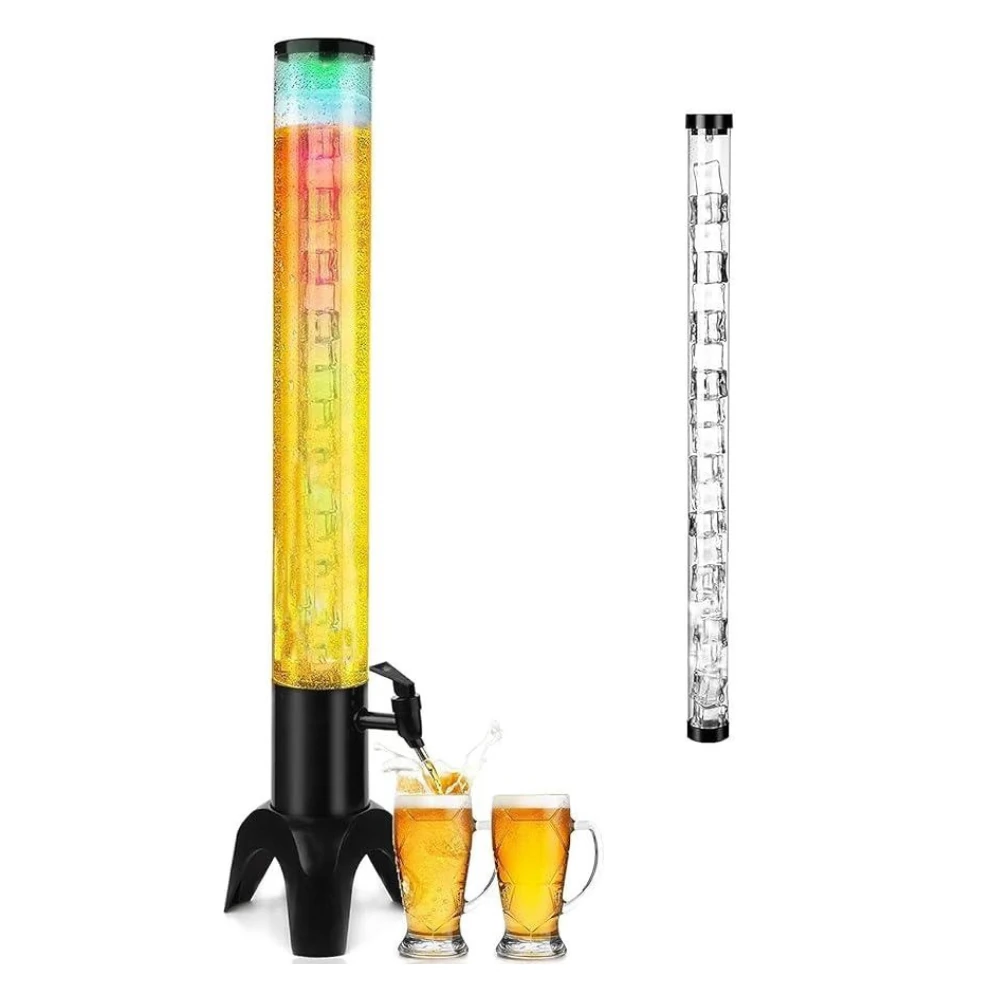 Beer Tower Long with Metal Base & Ice Tube - 3L | Black — view 3