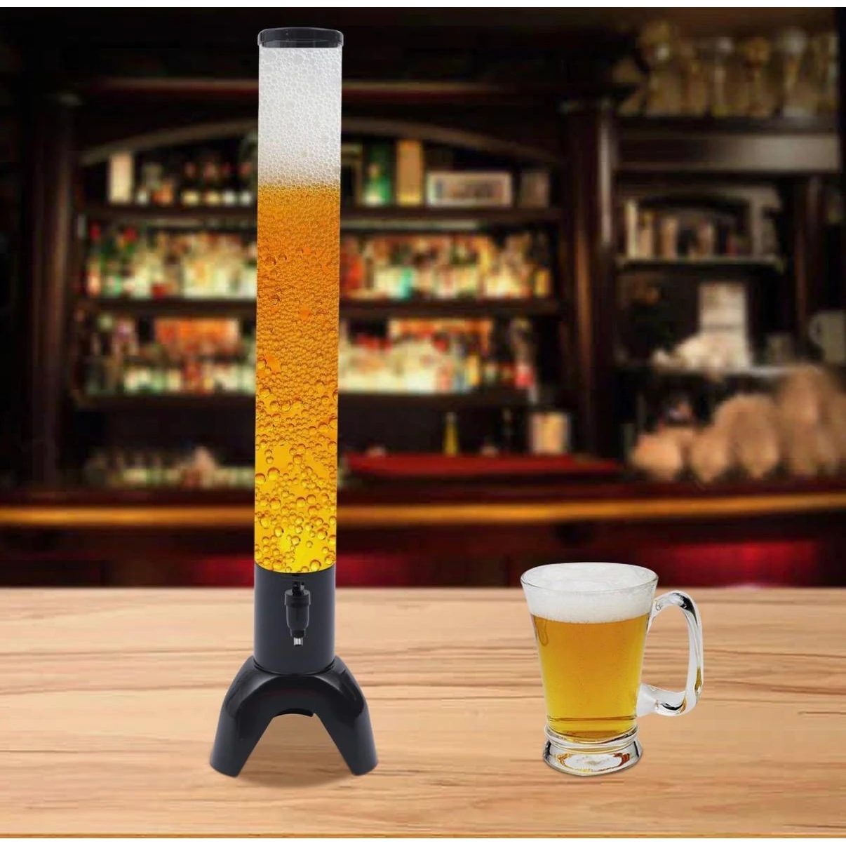 Beer Tower Long with Metal Base & Ice Tube - 3L | Black — view 4