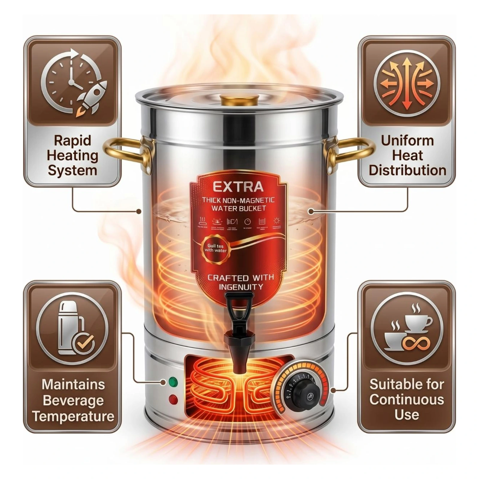 Electric Commercial Milk/Water Boiler — view 3