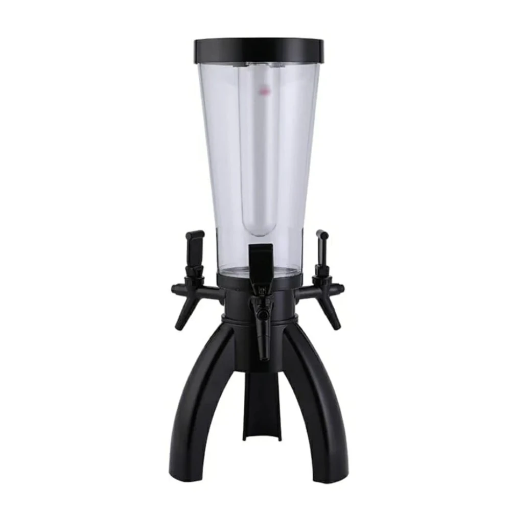Beer Tower with 3 Taps & Ice Tube - 3L | Black