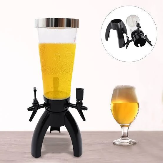 Beer Tower with 3 Taps & Ice Tube - 3L | Black — view 4