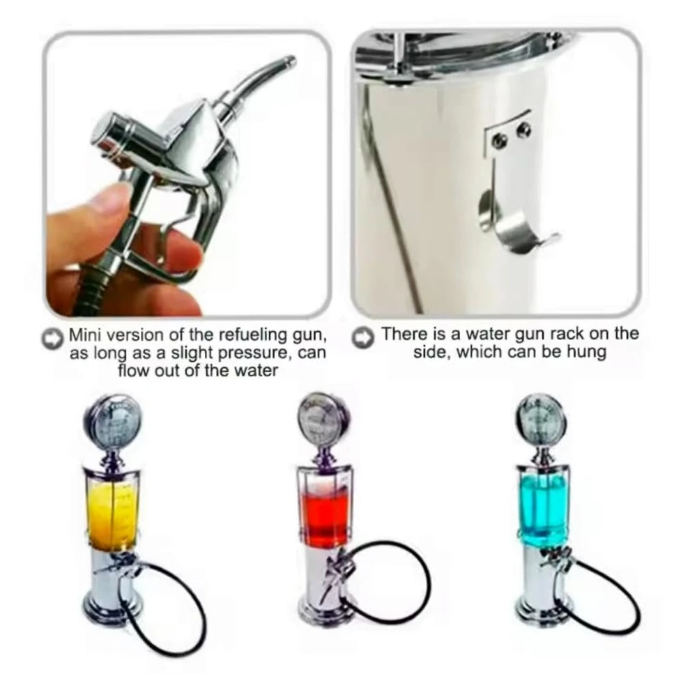 Plastic Bar Butler Liquor Pump Dispenser - 1L | Silver — view 5