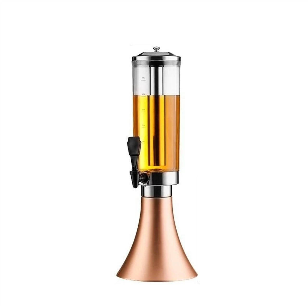 Beer Tower with SS Gel Based Ice Tube & LED Lights - 3L — Rose Gold