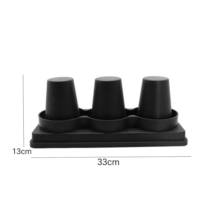 ABS Fibre Cylindrical 3 Slot Cup Holder — view 2