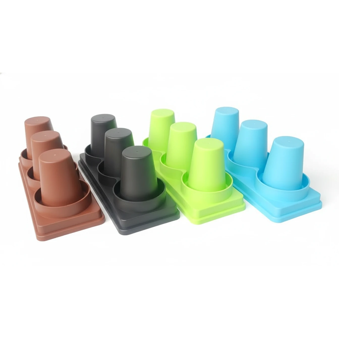 ABS Fibre Cylindrical 3 Slot Cup Holder — view 7